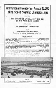 Program for the 1953 international competition at Powderhorn Lake
