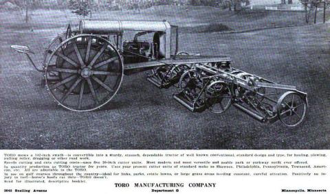 Toro lawn mower from Parks and Recreation 1919