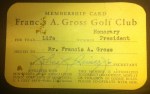 Golf Club Membership&nbsp;Card