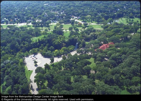 Long ago you could drive up to the edge of Minnehaha Falls gorge. You could watch the falls from your car.
