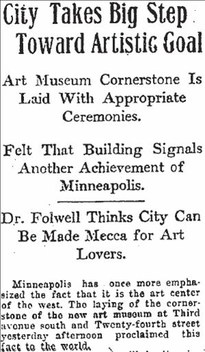 Minneapolis Tribune headline July 31, 1913