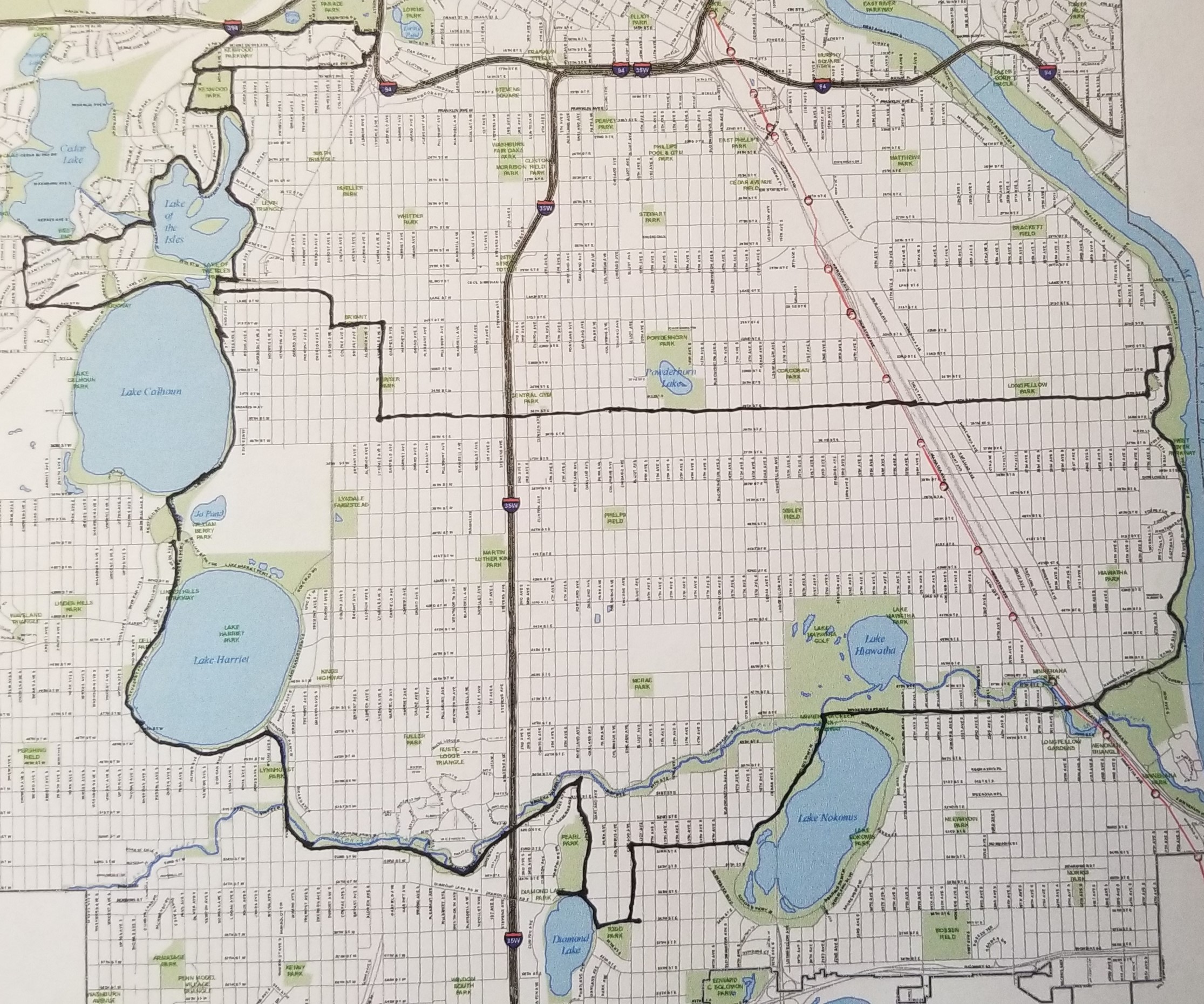 Waterfront Tour Route Map